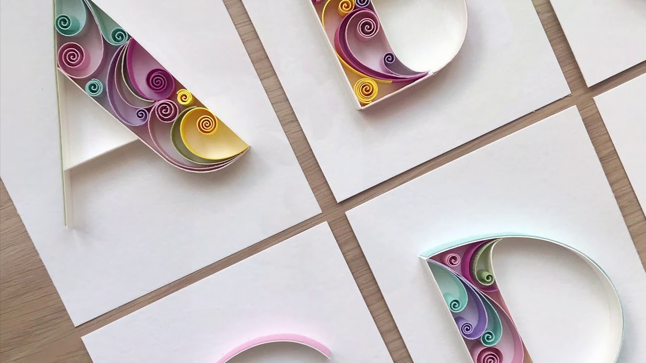 QllArt | Quilling letter A | Paper Alphabet | Квиллинг буквально А