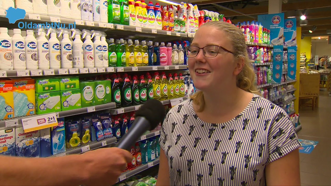 Deze winnares mocht 1 minuut gratis winkelen bij Jumbo Winschoten