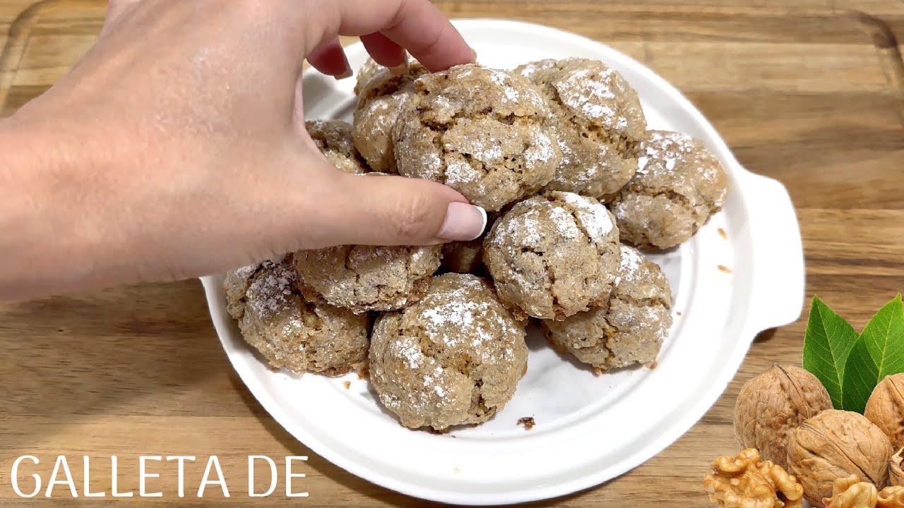 Galleta de  nuez 🤎 | crujiente por fuera y suave por dentro