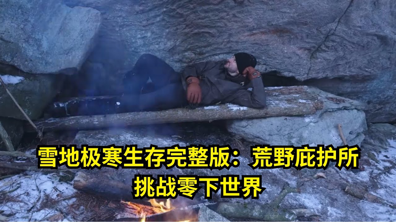 第332集: 雪地极寒生存完整版：荒野庇护所挑战零下世界 | 在野外建造