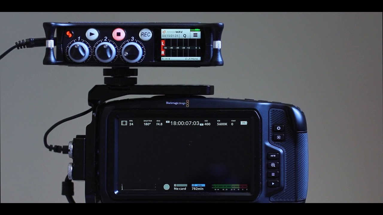 Blackmagic Pocket Cinema Camera 4k + Sound Devices MixPre-3 II (timecode)