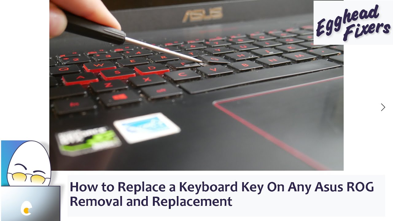 Как заменить клавишу на любой клавиатуре Asus ROG. Снятие и установка