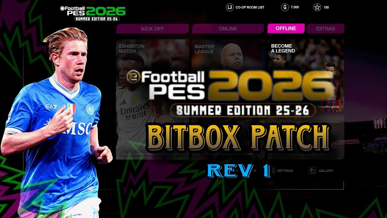 EFOOTBALL PES 2026 BITBOX PATCH CONNECT EDITION SUMMER 2025/2026 REV 1 PS4