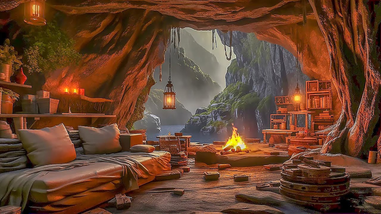 Soothing Jazz Music and Cave Ambience | Jazz Musical  with Enchanting Tunes and Intimate Vibes