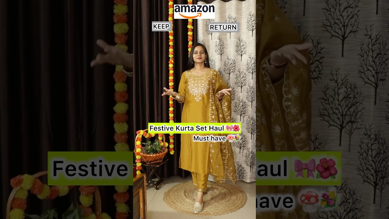 KEEP or RETURN from Amazon Festive Kurta Set Haul 🌸 #ytshorts #amazonfashion #keeporreturn