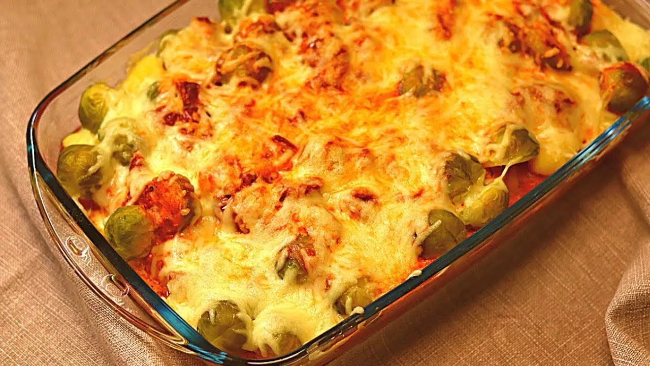 Das Rosenkohl Rezept ist so lecker, dass ich es jede Woche mache! Rosenkohl Auflauf mit Tomatensoße