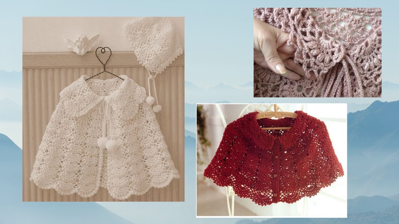 como tejer a crochet mañanita o capa 6h  regala por navidad (subtitles)