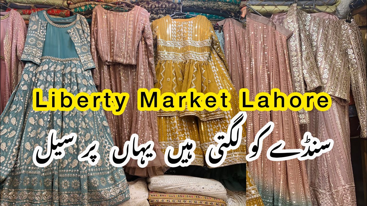 Liberty market lahore fancy dresses | Sunday sale offer | Pani work dresses |Sunday liberty market