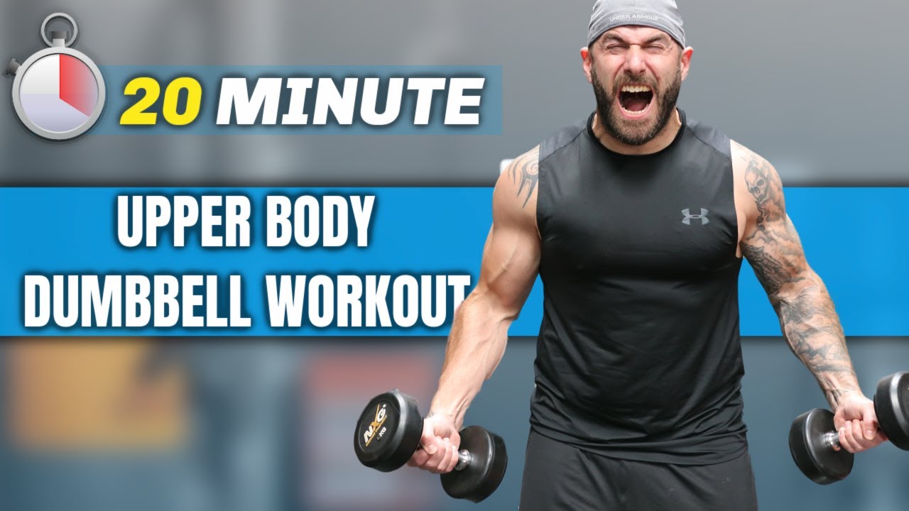 20 MIN UPPER BODY DUMBBELL WORKOUT AT HOME (This is Intense)