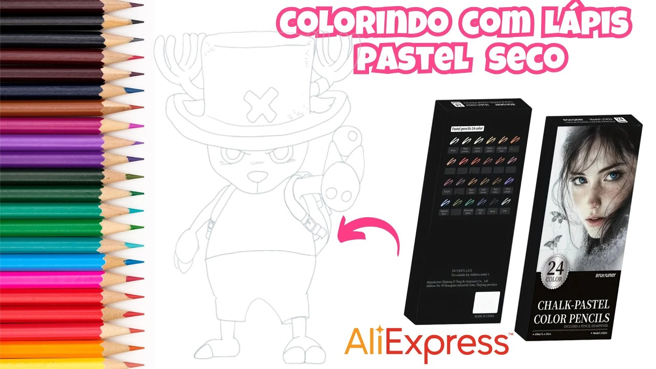 Review Lápis PASTEL seco da Brutfunner! Recebidos da ALIEXPRESS!