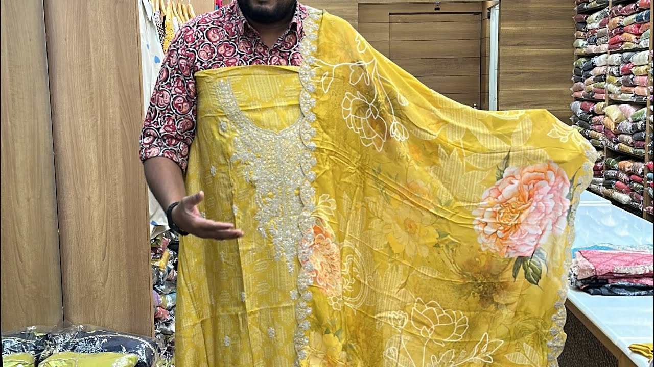 Premium party wear unstitched churidar materials 2595 rupees @Adhifashion 