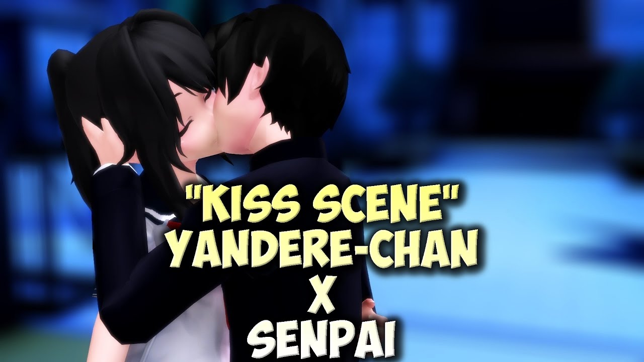 MMD YanSim “Kiss Scene” Yandere Simulator Yandere-chan x Senpai Ayano kisses Taro animated meme