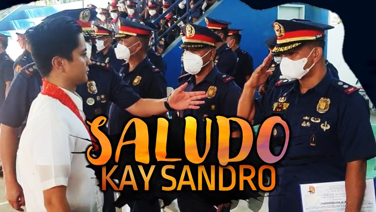 Sandro Marcos binigyan ng Arrival Honors ng kapulisan sa Ilocos Norte