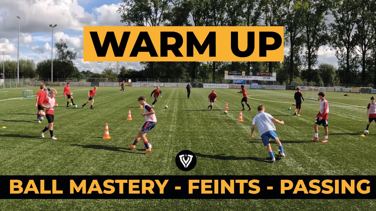 Warm Up | Ball Mastery - Feints - Passing - First Touch | Soccer Drills - Football Exercises