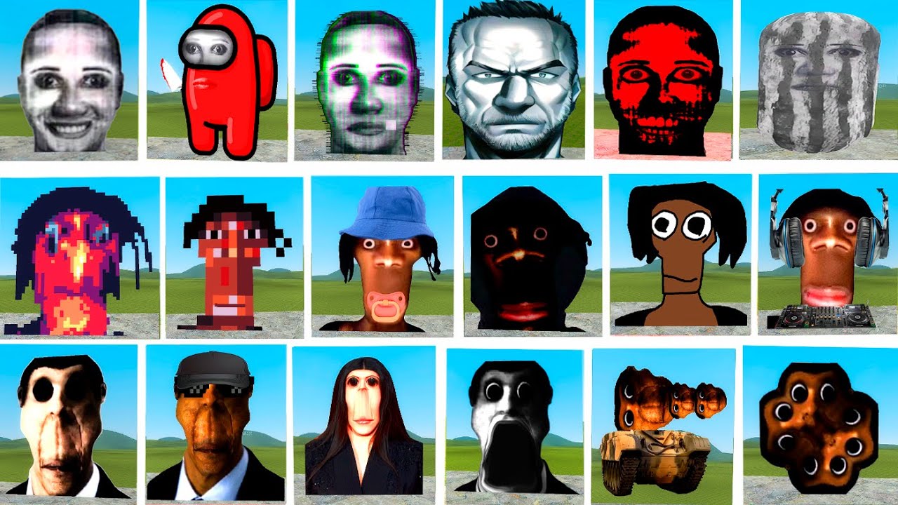 JUAN DALE PRINGLE FAMILY & OBUNGA NEXTBOTS FAMILY & SELENE DELGADO NEXTBOTS Chase me in Garry's Mod