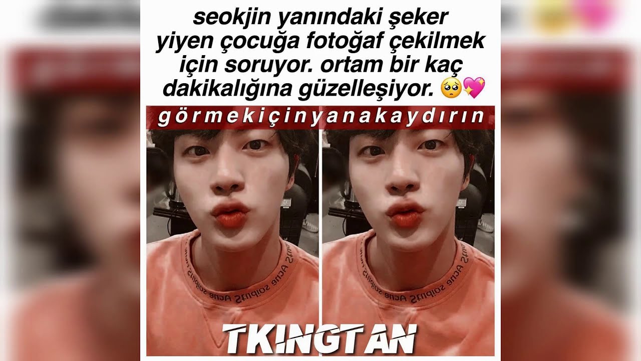 Yanındaki çocukla fotoğraf çekilmek isteyen Jin