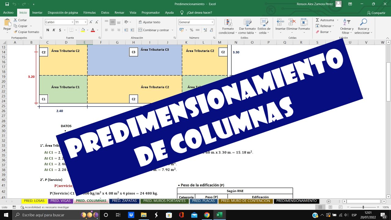 Predimensionamiento de COLUMNAS | 2023
