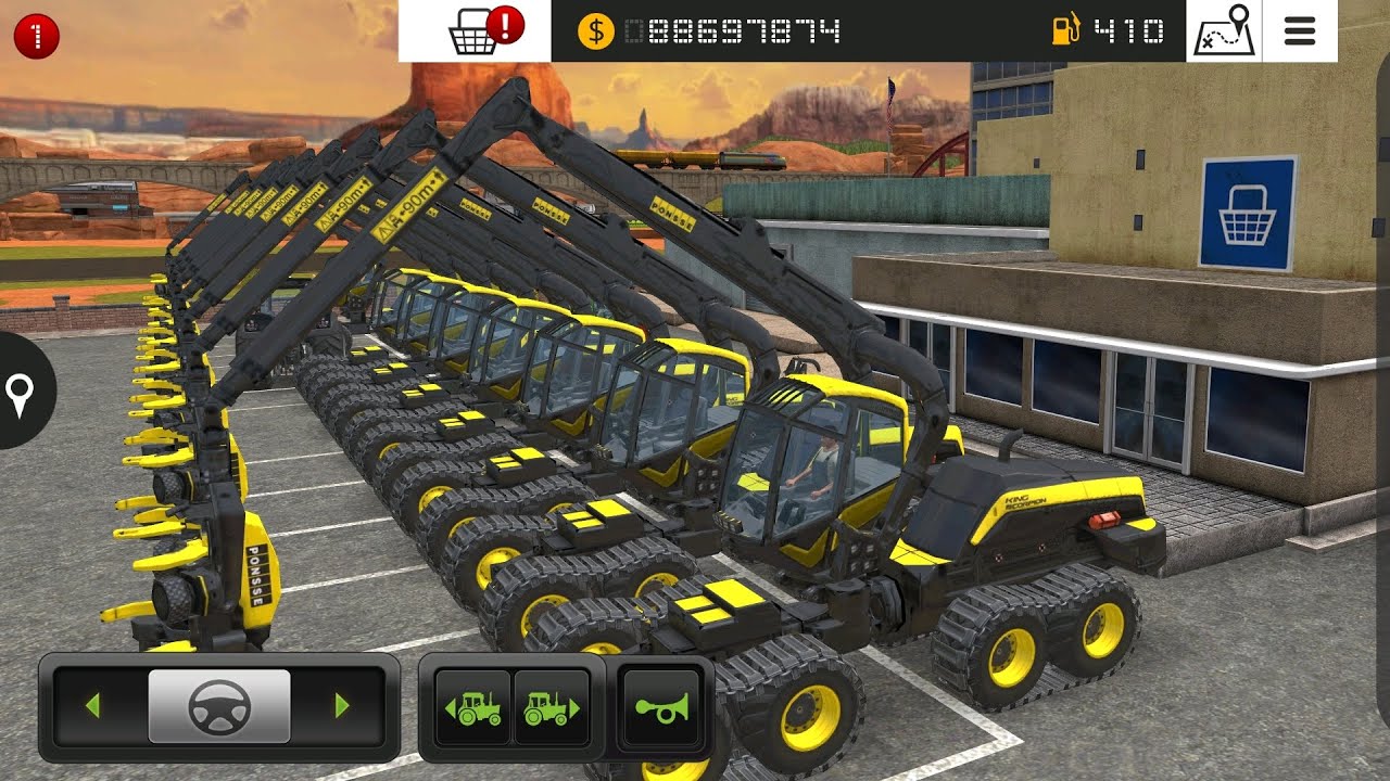 How to play Farming Simulator 18. Tree cutting and tree cutting machine Time-lapse