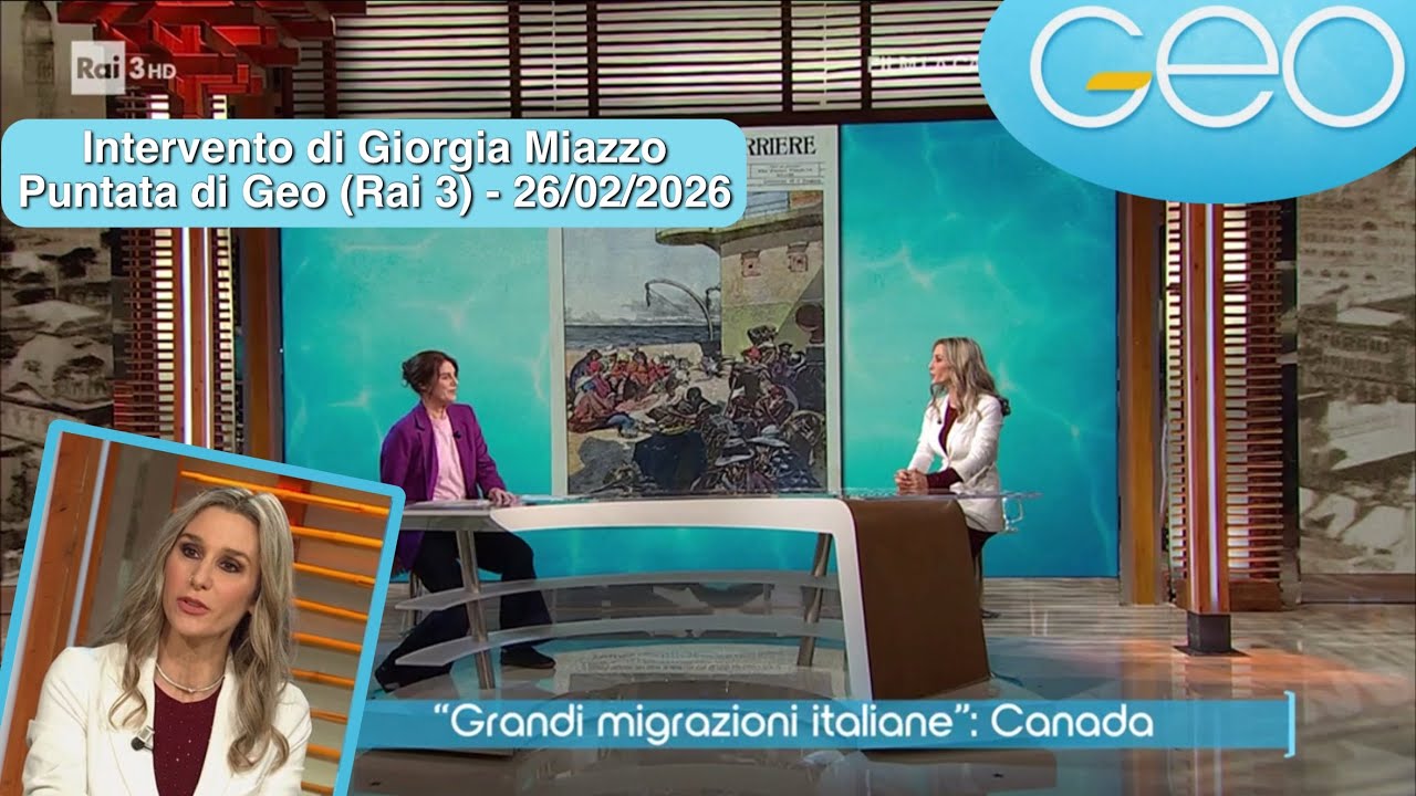 GIORGIA MIAZZO nel Programma GEO di Rai 3 - 26/02/2026