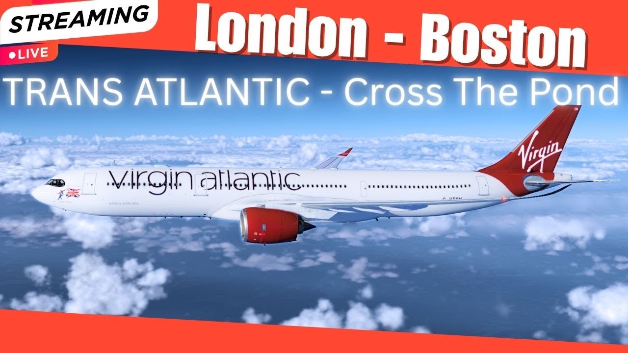 🔴LIVE Cabby Demo Cross The Pond Westbound Route LONDON to BOSTON Group Flight