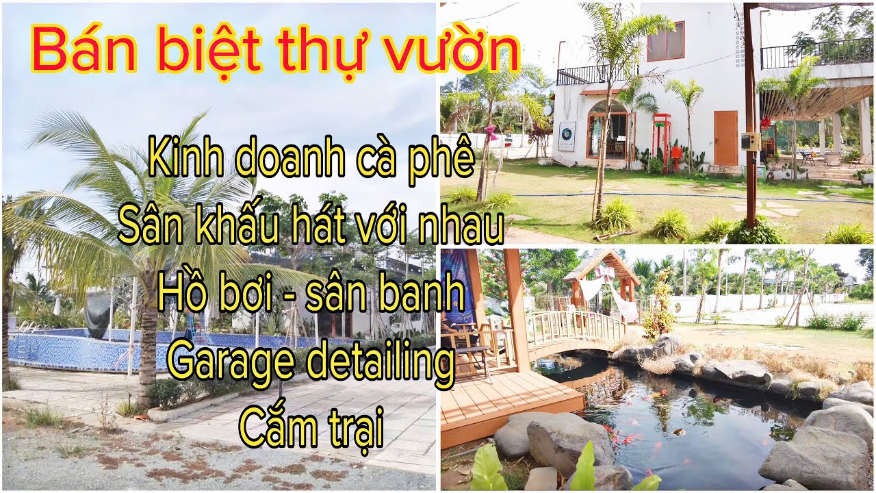 cần bán biệt thự sân vườn đẹp có hồ bơi - hồ koi - sân bóng - có Garage chăm sóc xe  12.200m2