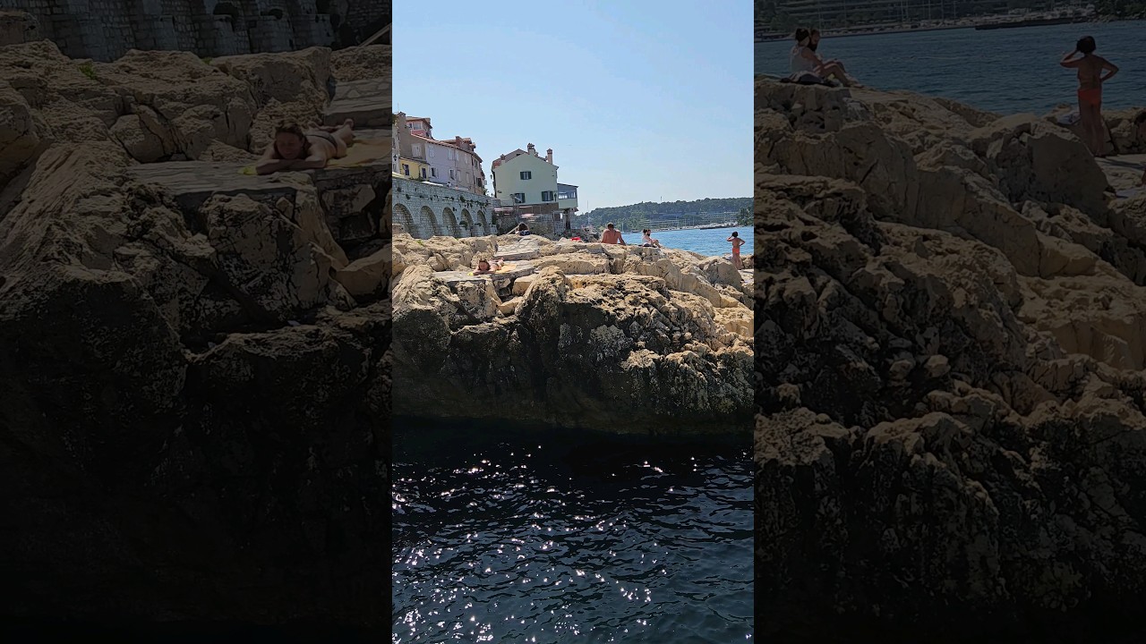 Beautiful bathing place to cool off in Rovinj 🇭🇷 🌊