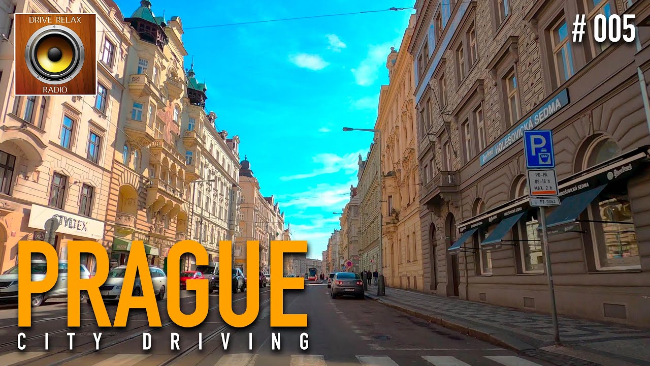 The city driving of Prague, from Troja district to Wenceslas Square 🎹 Czech Republic 4K HDR 60fps