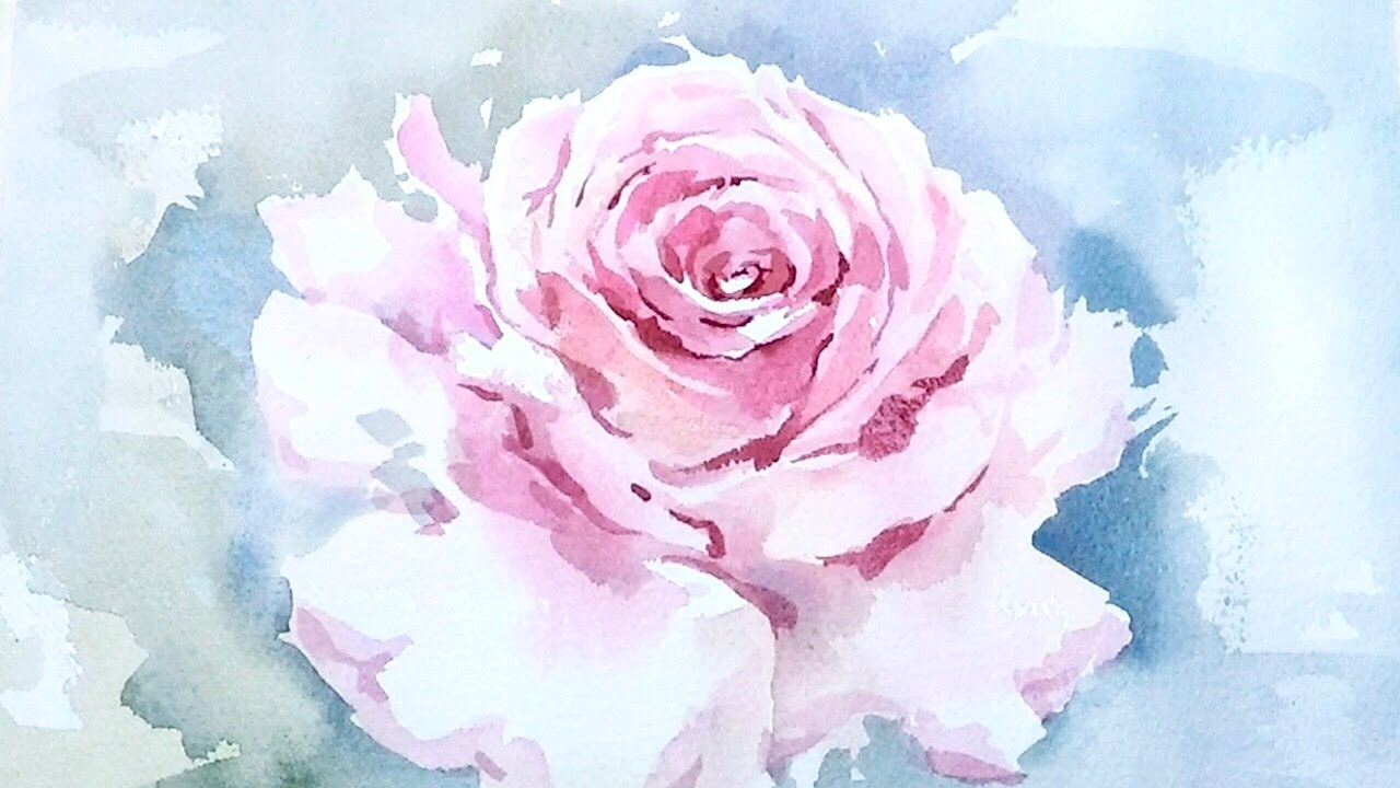 [LVL4] Watercolor Tutorial: How to paint a Rose wet on wet
