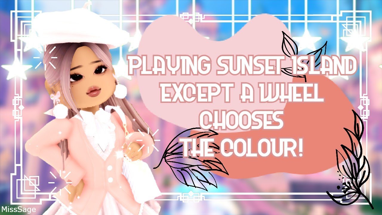 Playing Sunset Island EXCEPT a Wheel Chooses The Colour Of My Outfit! 🌸🌹|| ROBLOX ROYALE HIGH ||