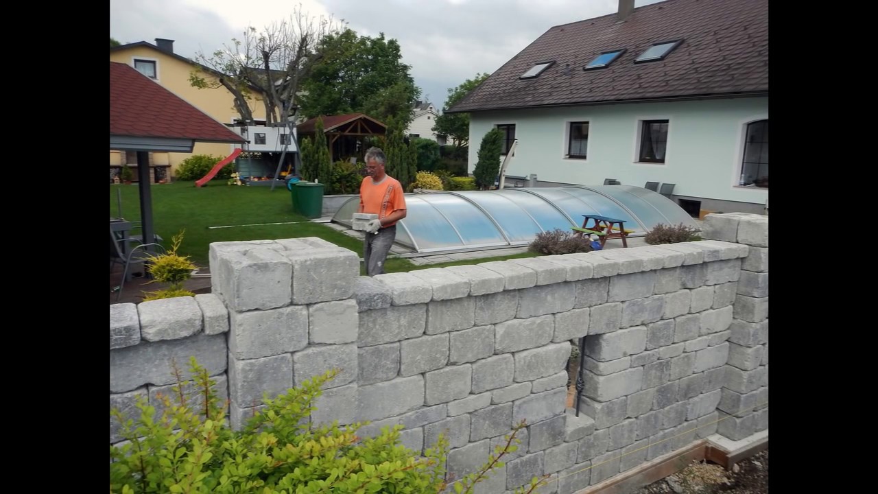 Betonsteinmauer selber machen / bauen - Steinmauer Anleitung - Weissenböck