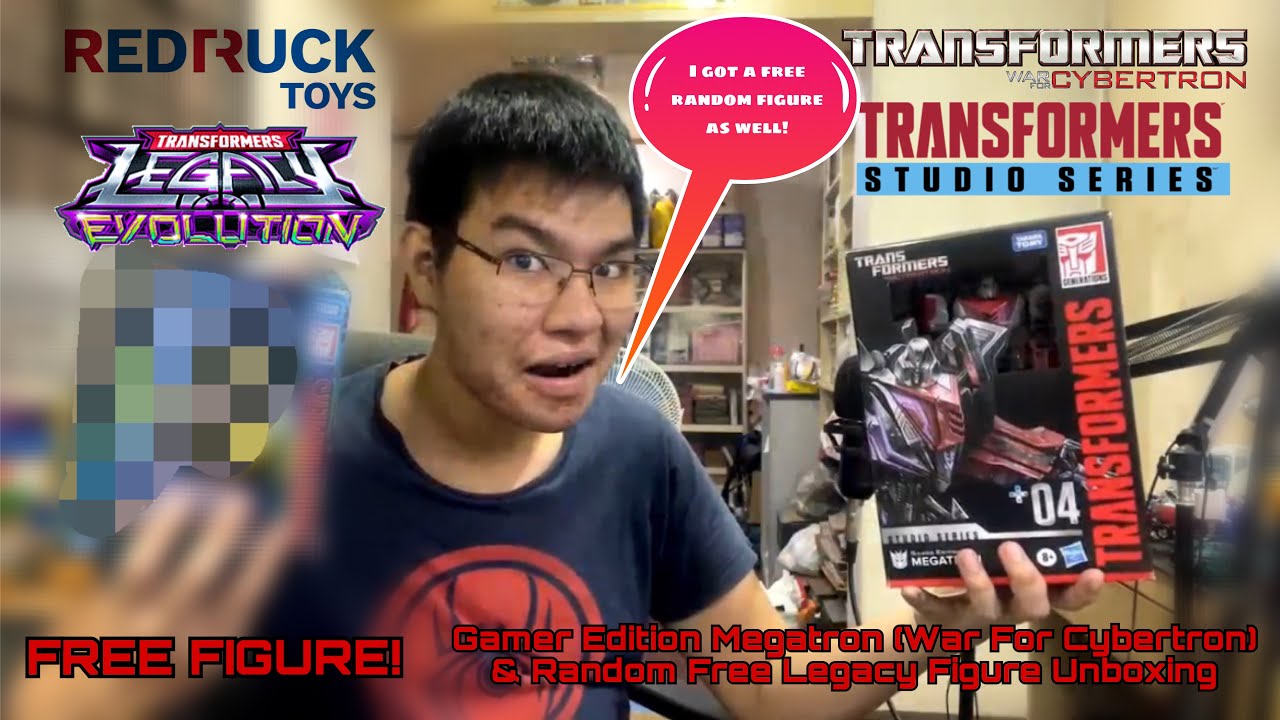 Transformers Studio Series Gamer Edition Megatron (WFC) and Free Legacy Figure Unboxing