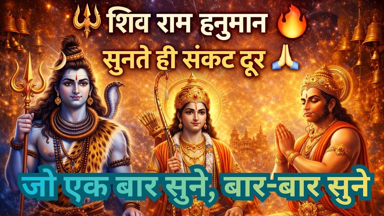 🔱 शिव राम हनुमान महाभजन | Nonstop 1 Hour Live Kirtan | सुनते ही संकट दूर | Powerful Bhakti Song 2026