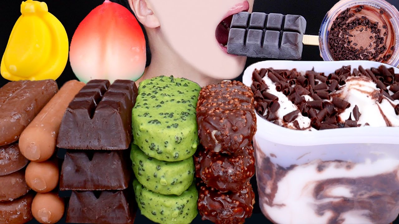 ASMR HAAGEN-DAZS CHOCOLATE ICE CREAM NUTELLA DESSERT MUKBANG 초콜릿 먹방 チョコレートアイスクリーム 咀嚼音 EATING SOUNDS