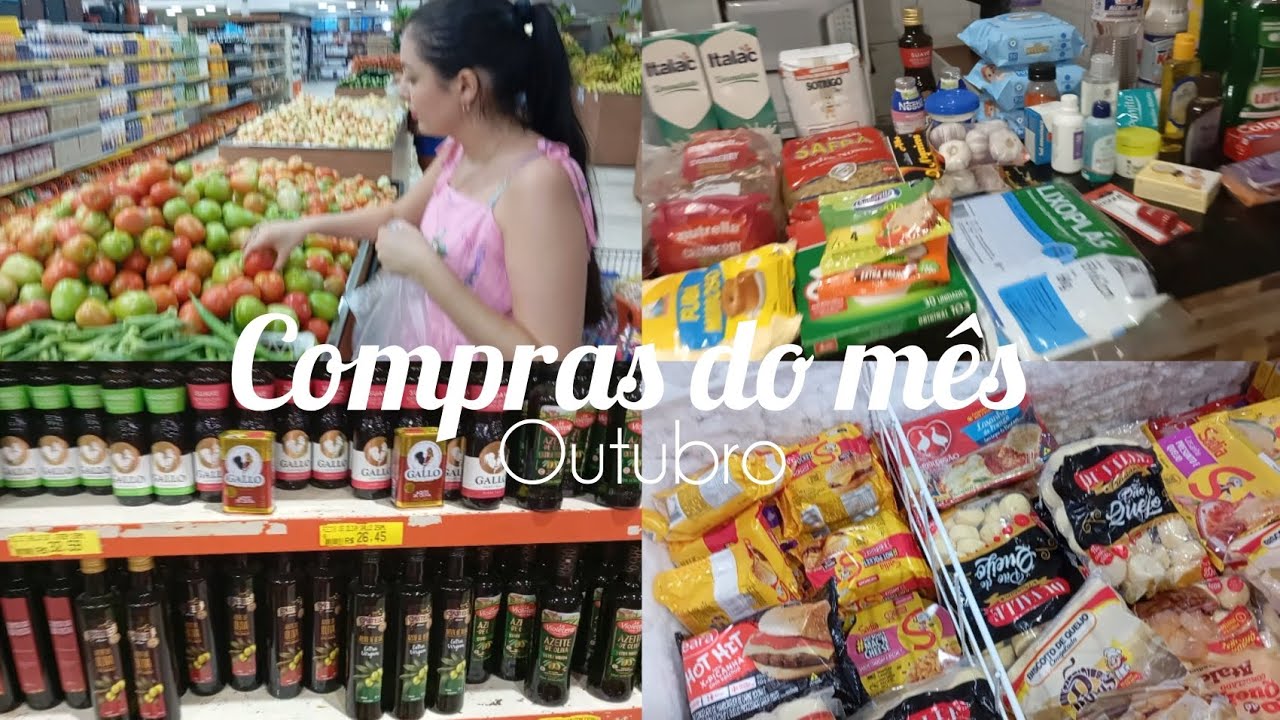 COMPRAS DO M&Ecirc;S NO MERCADO DO INTERIOR, MOSTREI VALORES E MUITO MAIS