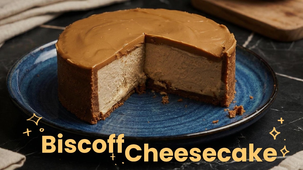 Самый стабильный Biscoff Cheesecake без выпечки #cheesecake #nobakecheesecake #biscoff