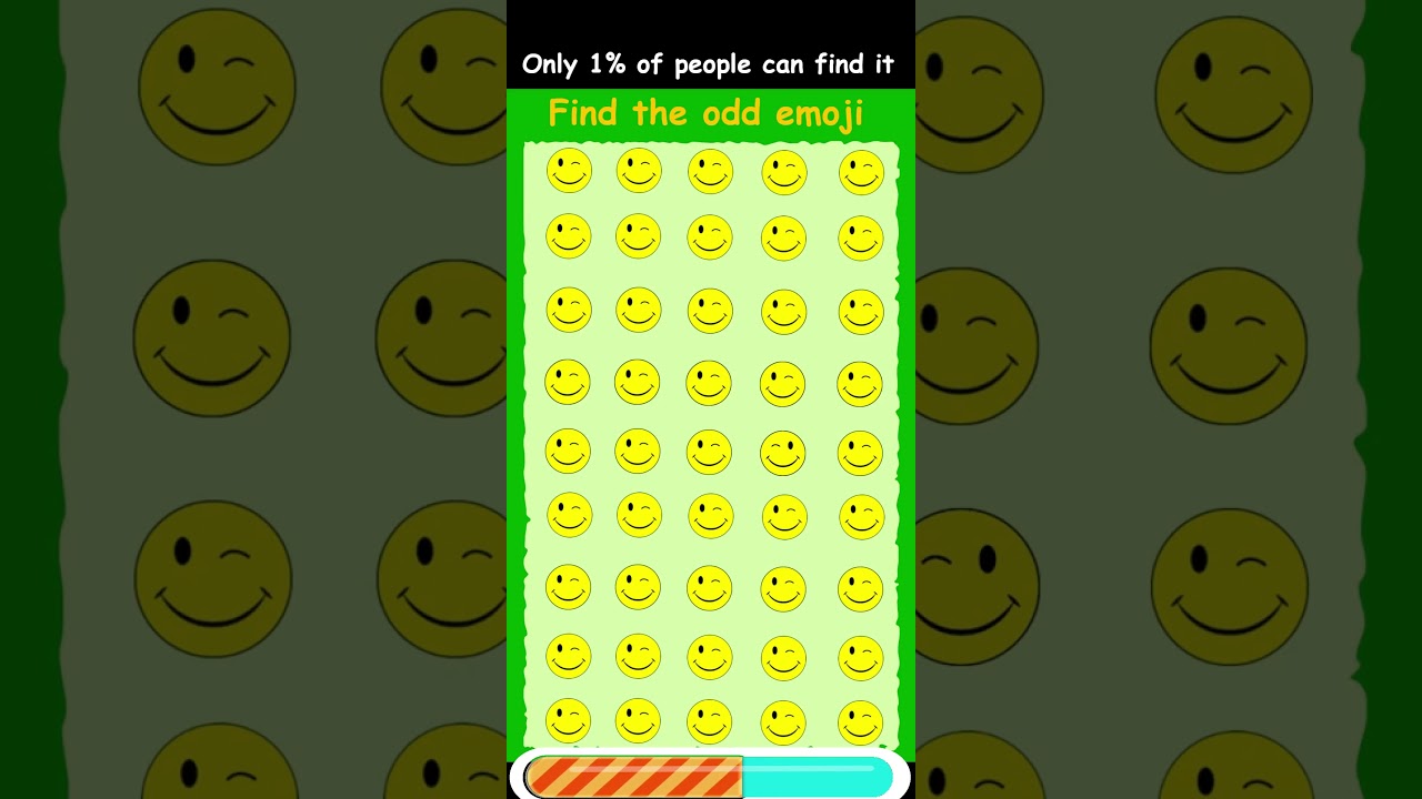 Find the odd emoji. Wink emoji. Visual Hunt.