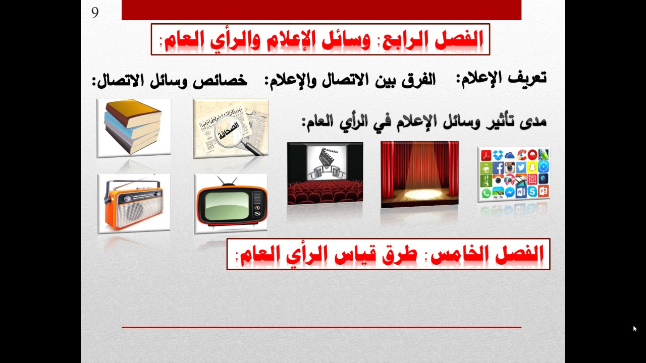المحاضرة 1 الرأي العام والإعلام