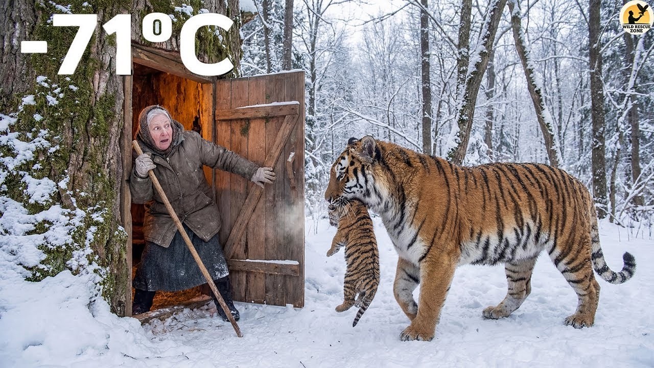 An Elderly Woman Rescues a Freezing Tiger Cub in Siberia — A Heart Touching Story