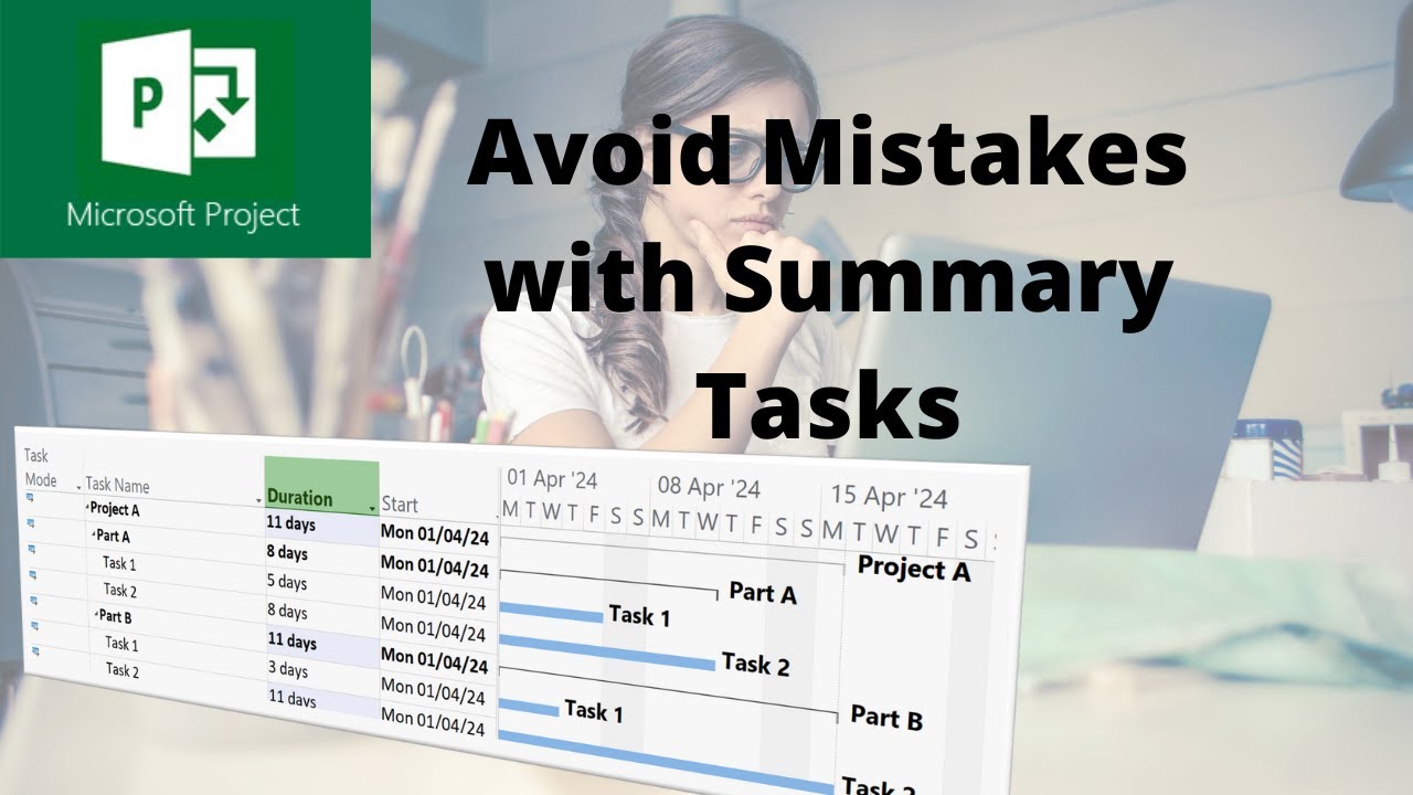 How Summary Tasks work in Microsoft Project - Explained Simply