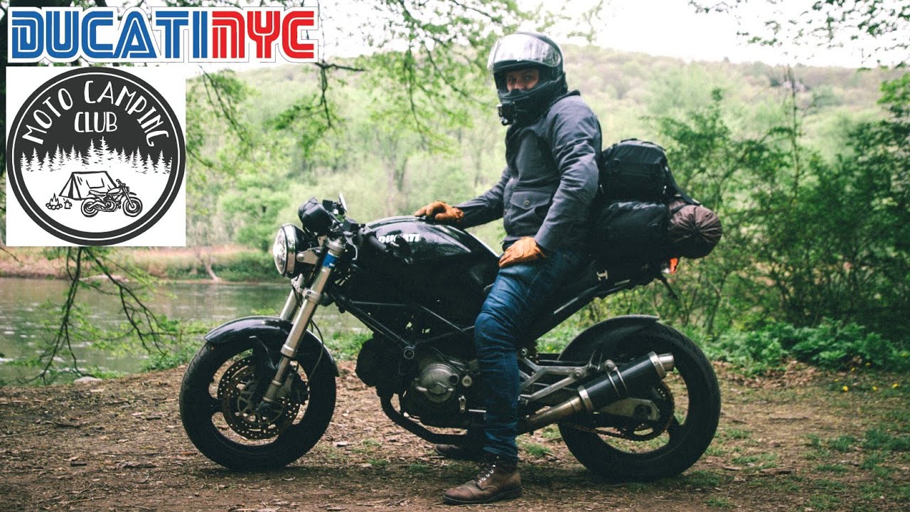 Moto Camping Setup - Kriega US20 + US30 + Tent on a Naked Bike - Ducati Monster | Micro Vlog v1409