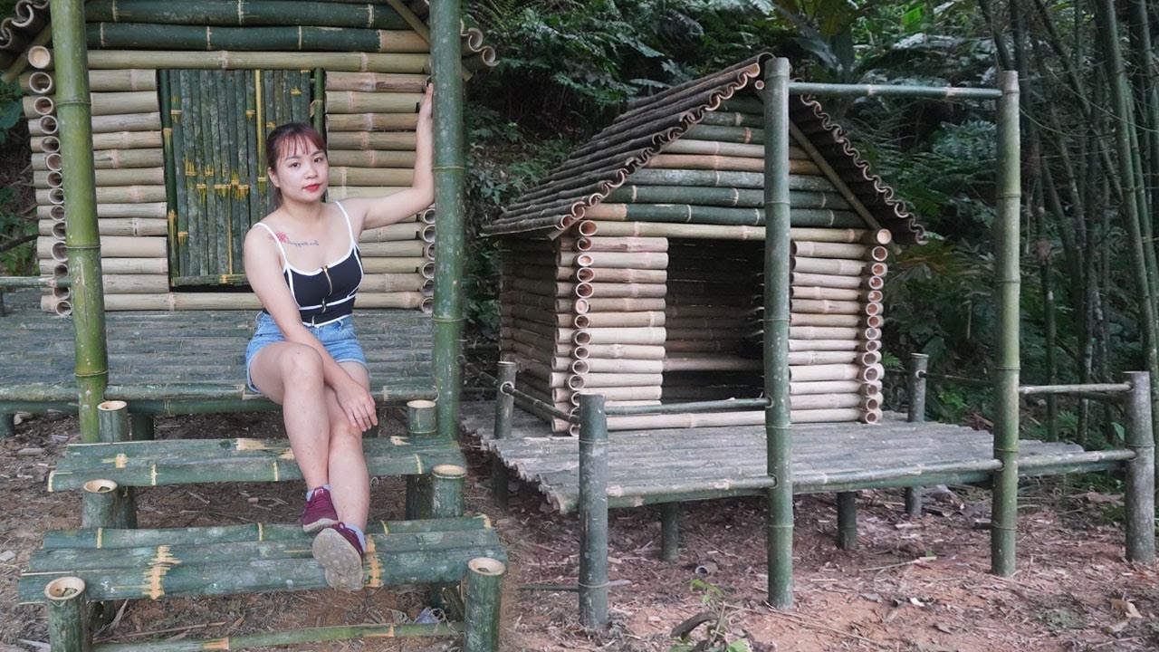 The Incredible Story of a 17-Year-Old Single Mother Building shelter new life in the forest