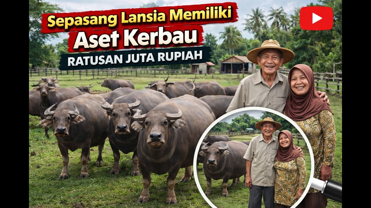 SEPASANG KAKEK DAN NENEK MEMILIKI BANYAK KERBAU DAN TIAP HARI NGANGON