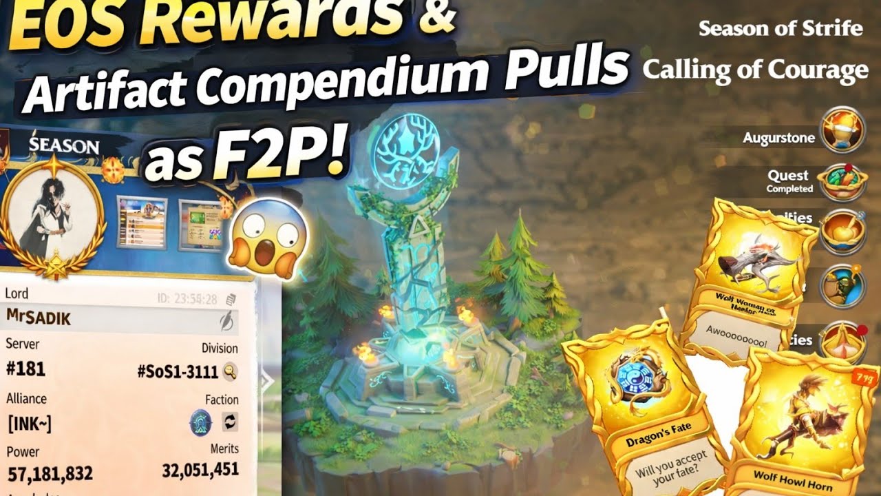 EOS Rewards & F2P Artifact Compendium Pulls! 😱 | Call of Dragons