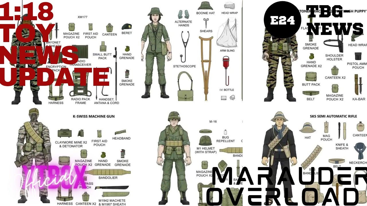 1:18 OVERLOAD Toy News Update - Marauder TG Vietnam KS action figures