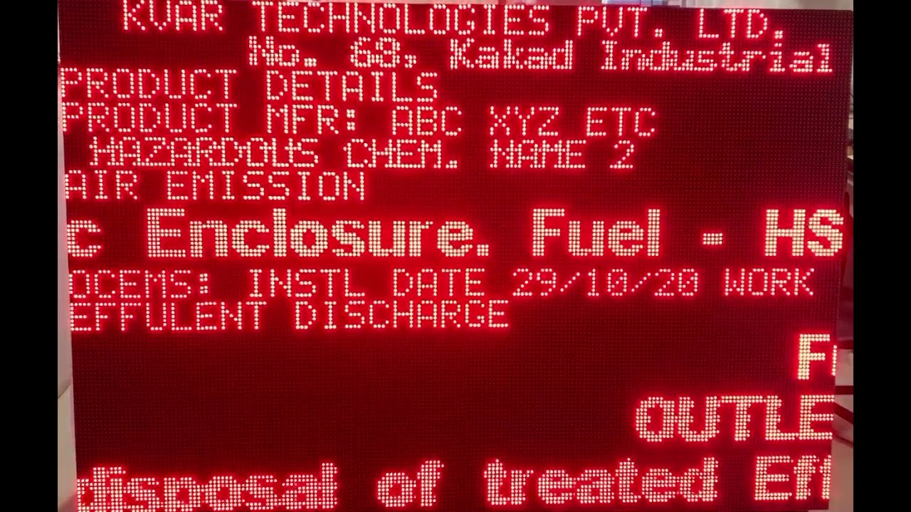 KVAR TECH - POLLUTION PARAMETER DISPLAY