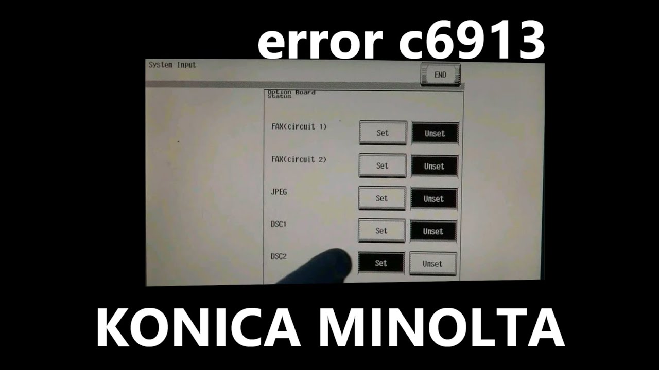 ERROR C6913  konica minolta