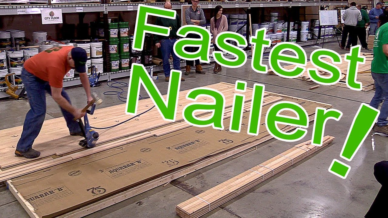 Robert O'Connell Wins Fastest Nailer at City Floor Supply | Hardwood Contractor Competition