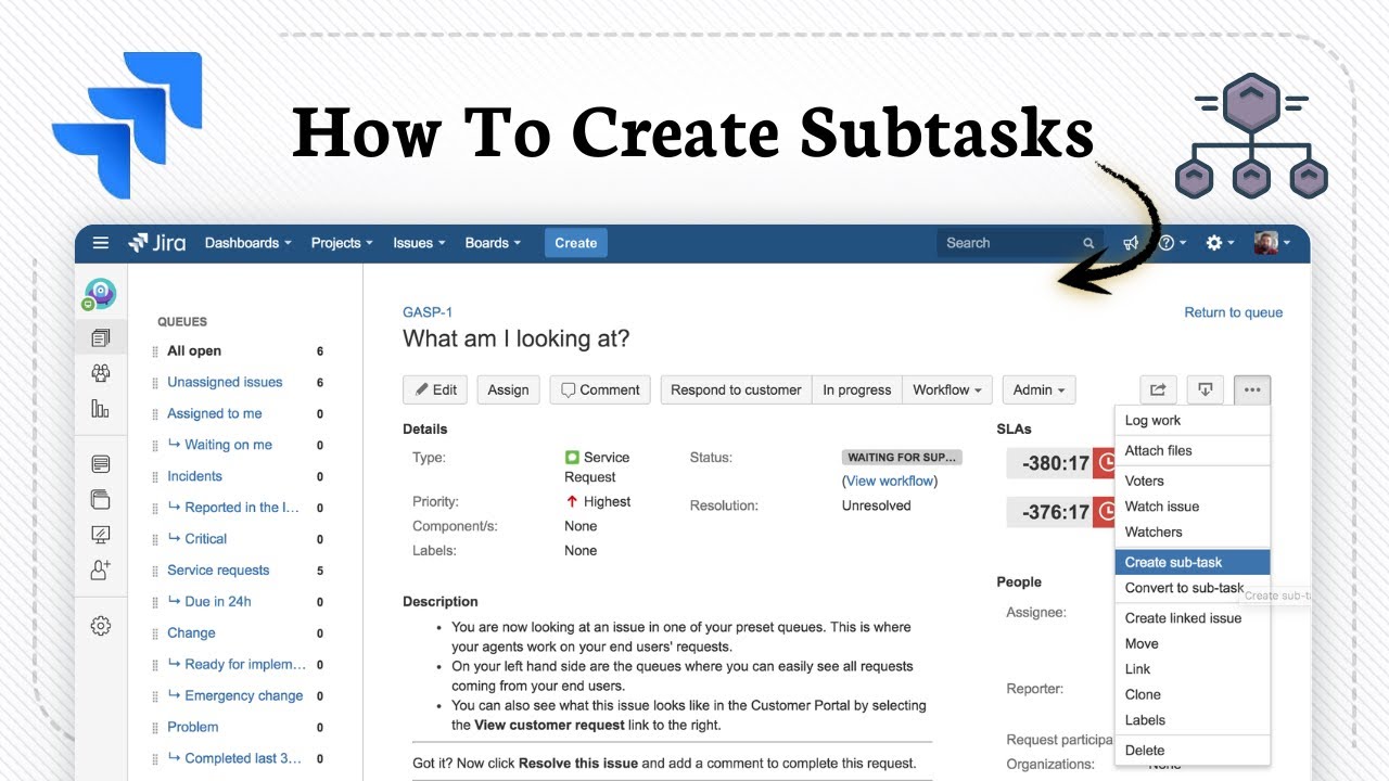 How to Create subtasks in Jira (Organize Work Easily)