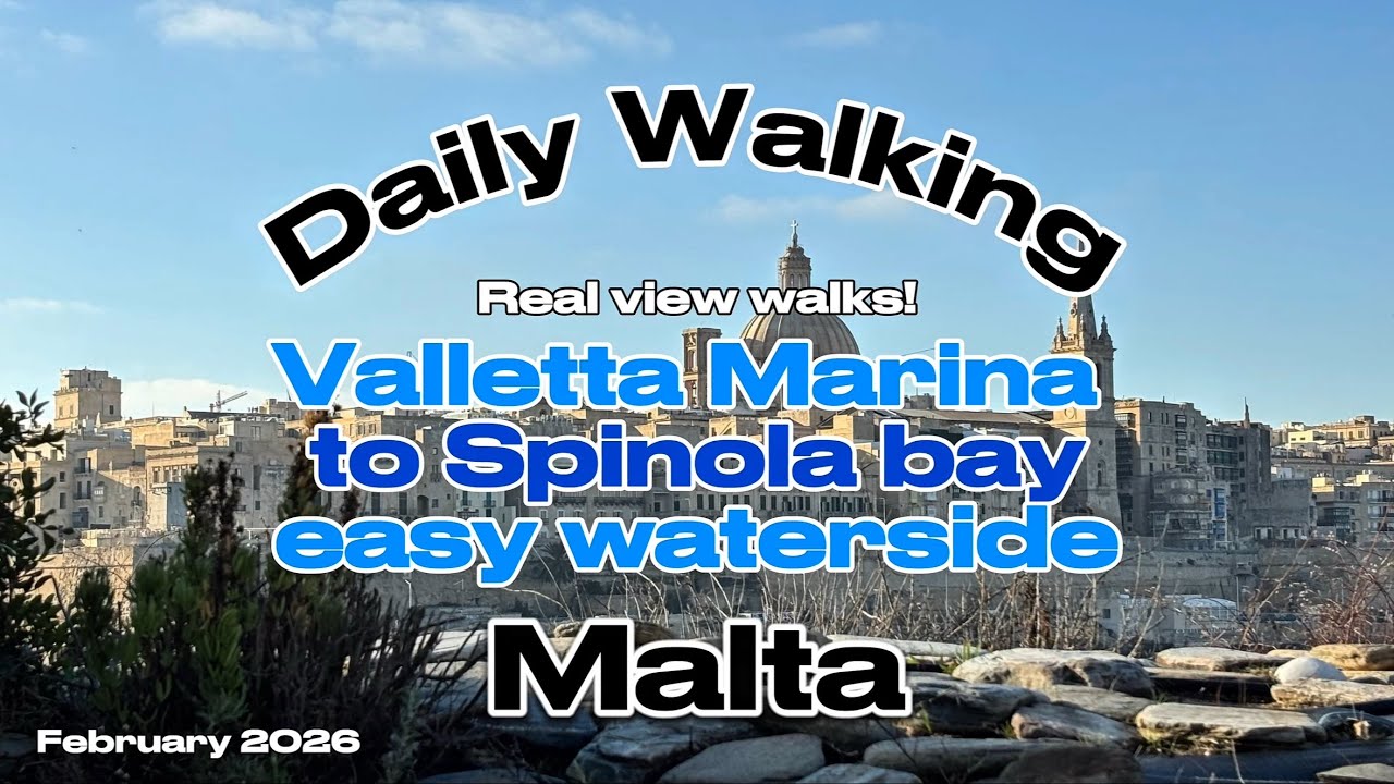 Daily #walking : Valletta to Spinola bay easy waterside views #walkingtour #citywalk #malta 