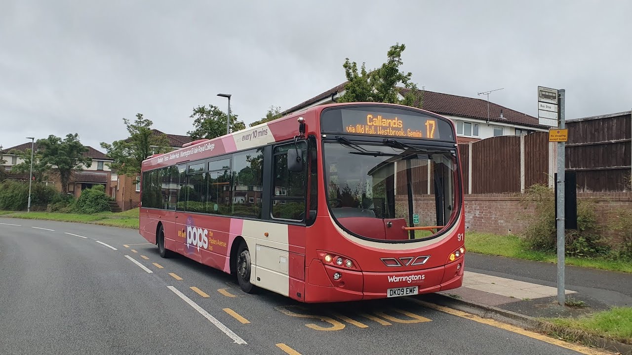 ABSOLUTELY BELTED!! Warringtons Own Buses Volvo B7RLE/Wright Eclipse 2 91/DK09EMF - Route 17C & 17